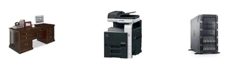 exemples de mobilier bureau et materiel informatique encombrants